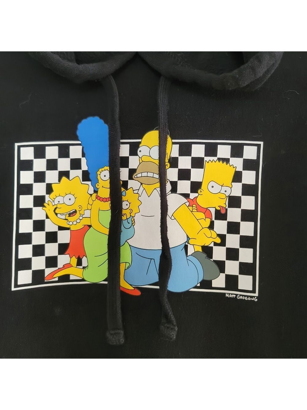 The Simpsons Family x Vans Men's Fleece Pull-Over Black Hoodie Sweater Size L